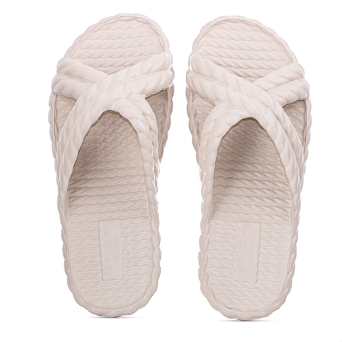 Chinelo Brizza Arezzo EVA Trancado Off White - Feminino Off White 6
