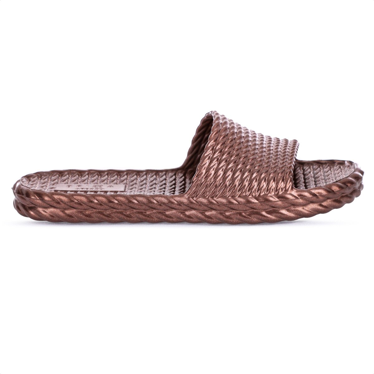 Chinelo Slide Brizza Arezzo EVA Bronze Metal - Feminino Marrom 1