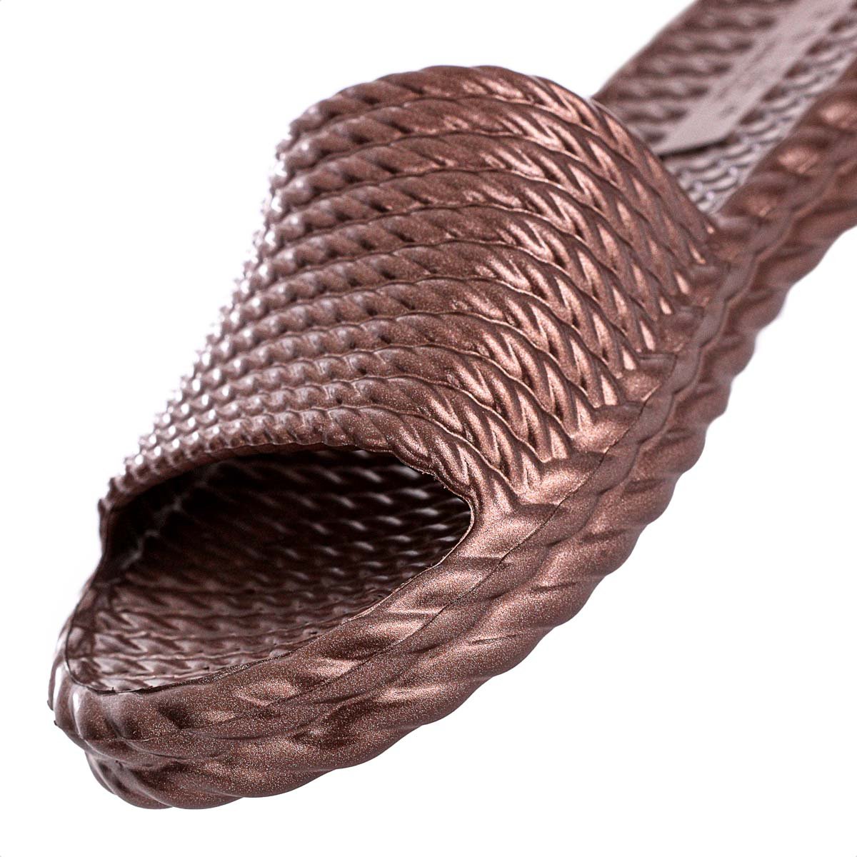 Chinelo Slide Brizza Arezzo EVA Bronze Metal - Feminino Marrom 7