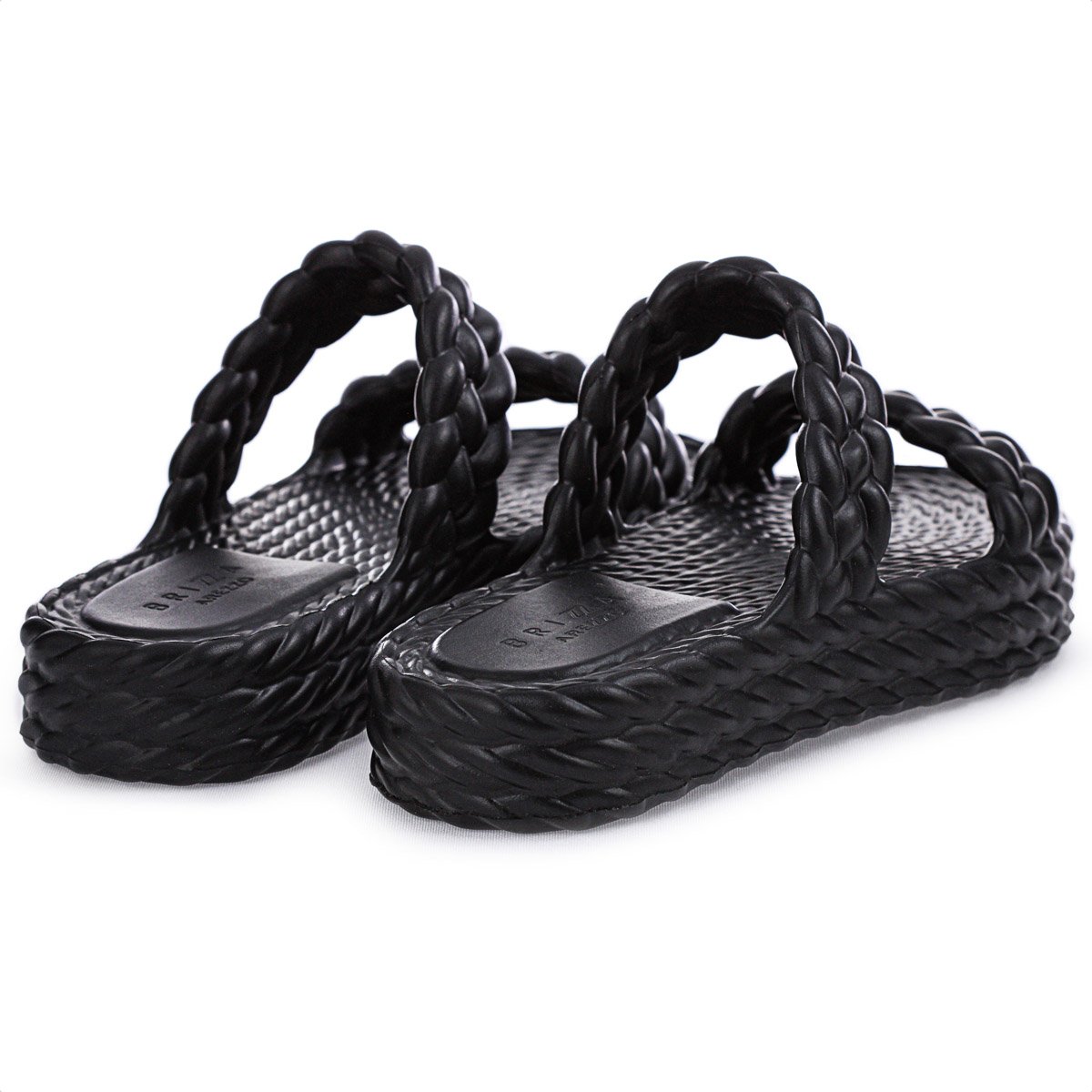 Sandalia Brizza Arezzo EVA Salto Baixo Preto - Feminino Preto 4