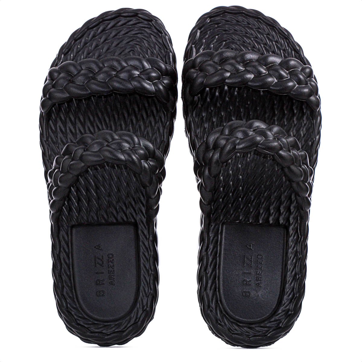 Sandalia Brizza Arezzo EVA Salto Baixo Preto - Feminino Preto 5