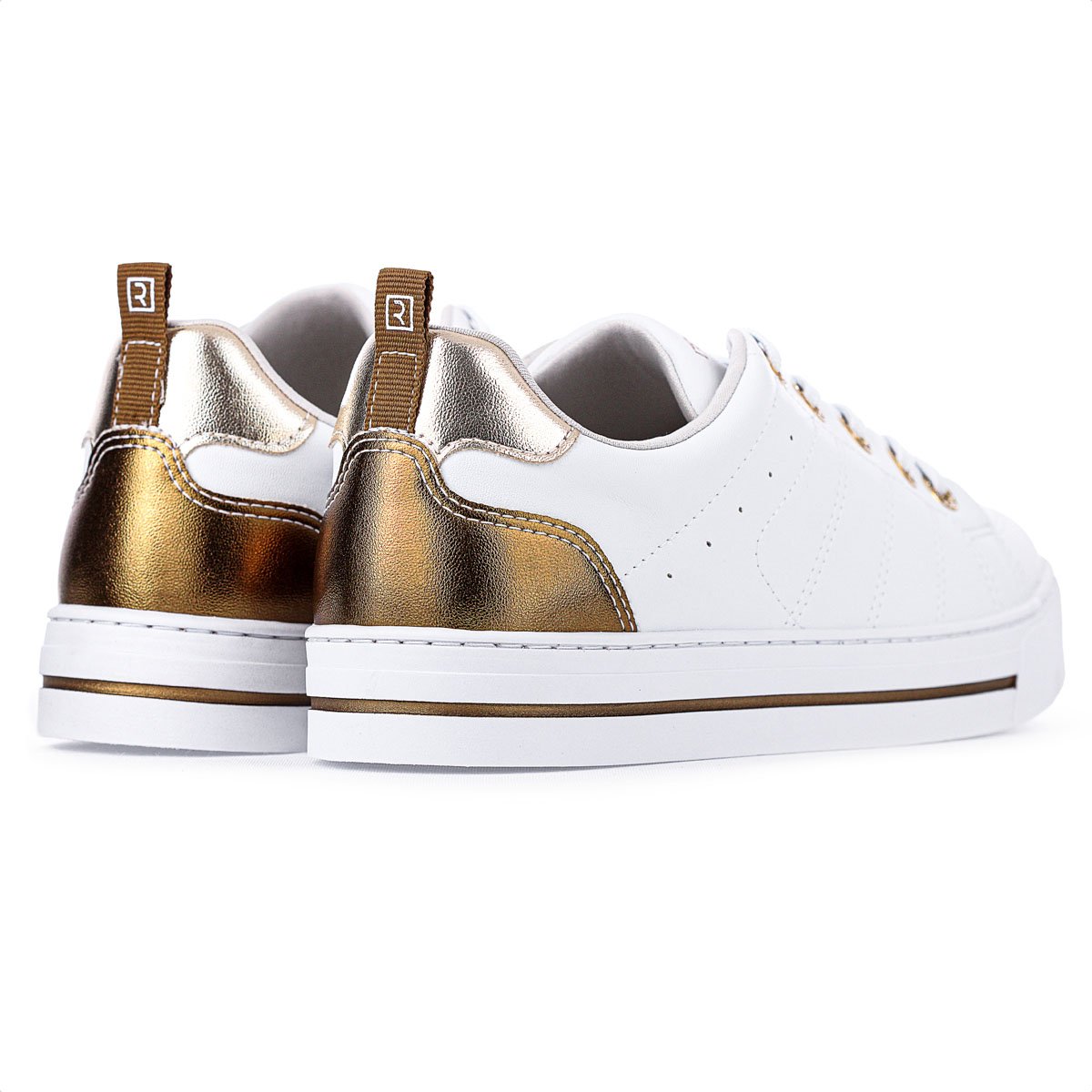 Tenis Ramarim Metalplus Branco e Dourado - Feminino Branco 4