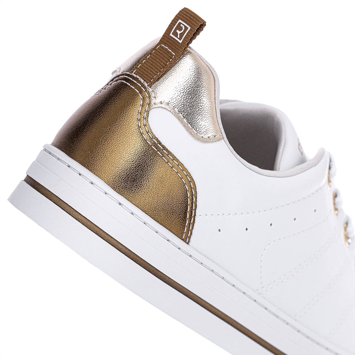 Tenis Ramarim Metalplus Branco e Dourado - Feminino Branco 8