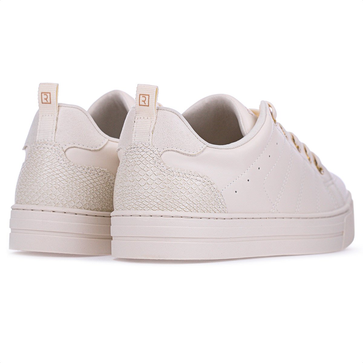 Tenis Ramarim Reptil Camurca Off White - Feminino Branco 4
