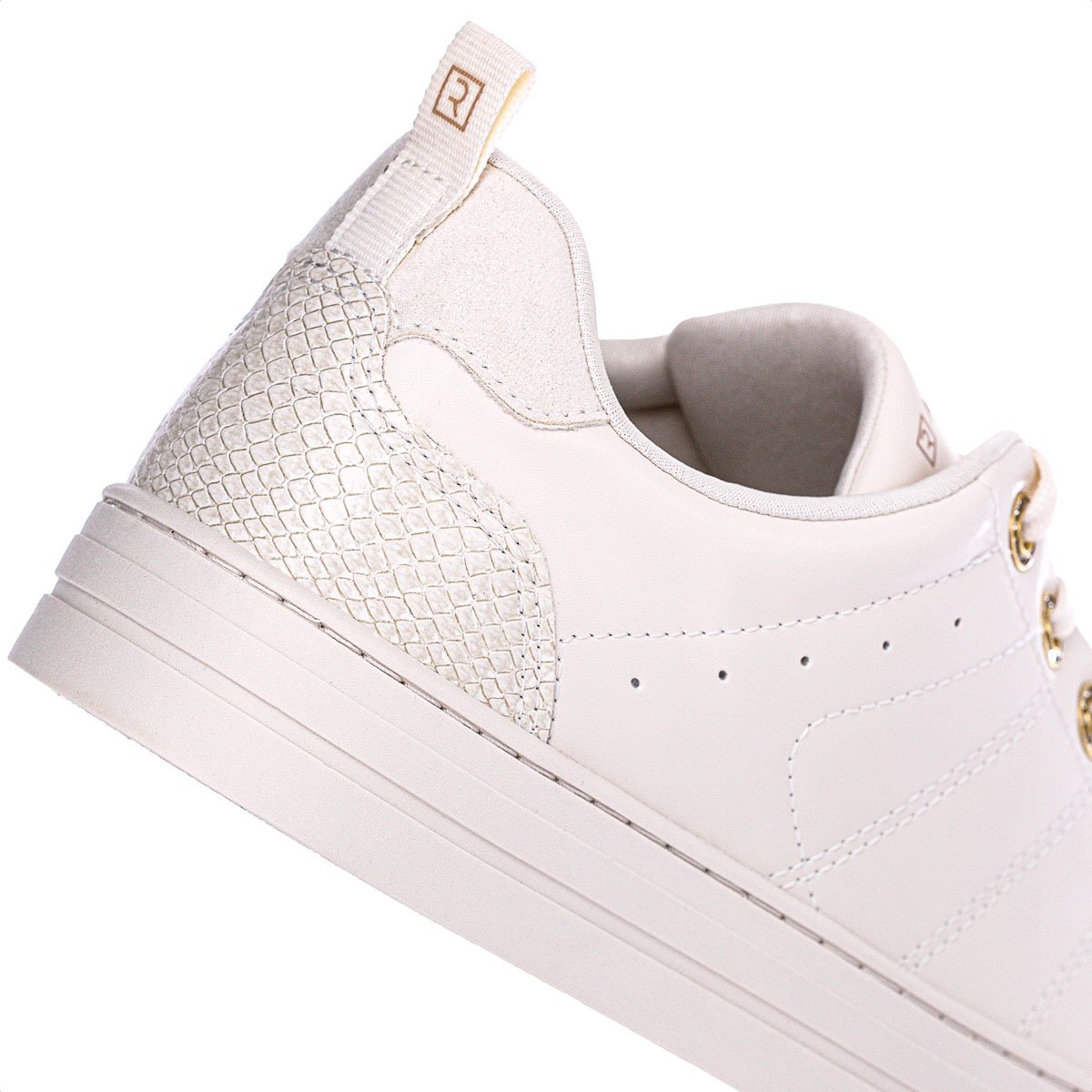 Tenis Ramarim Reptil Camurca Off White - Feminino Branco 8