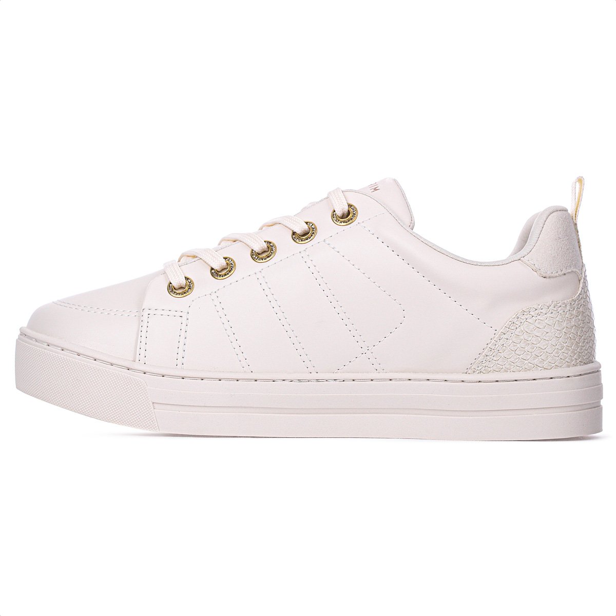 Tenis Ramarim Reptil Camurca Off White - Feminino Branco 2