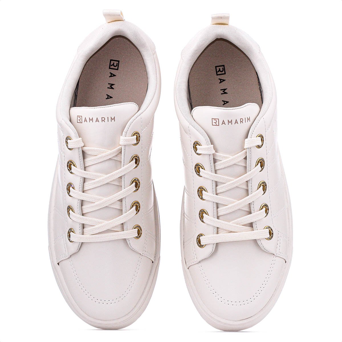 Tenis Ramarim Reptil Camurca Off White - Feminino Branco 5