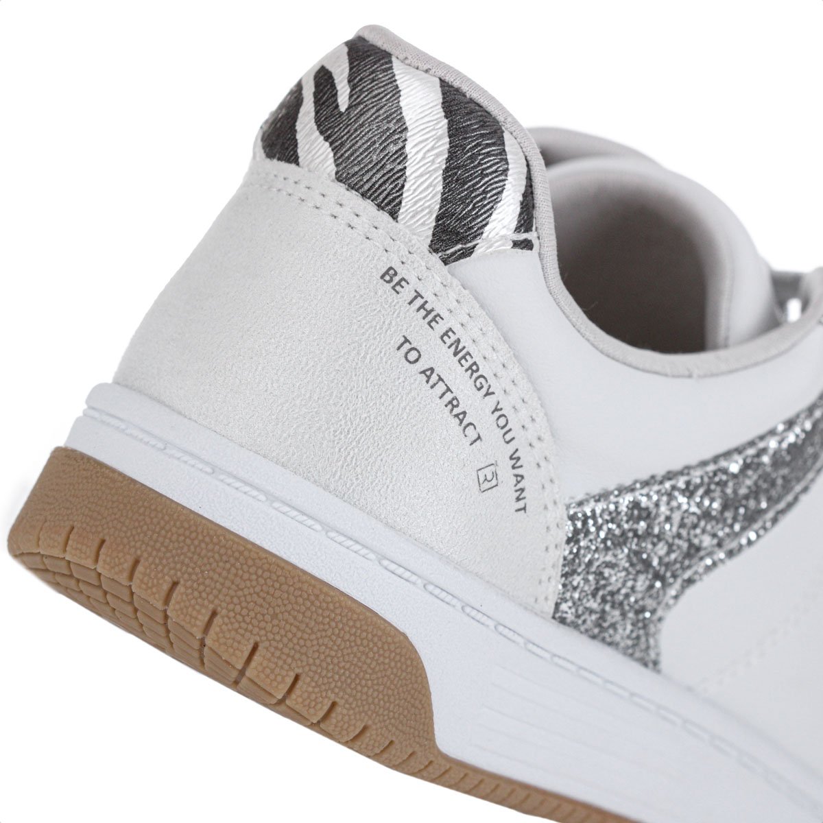 Tenis Ramarim Ice com Brilho Branco e Prata - Feminino Branco 4