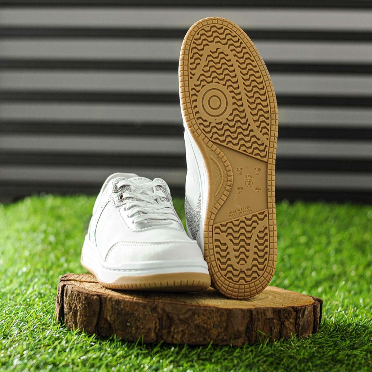 Tenis Ramarim Ice com Brilho Branco e Prata - Feminino Branco 8
