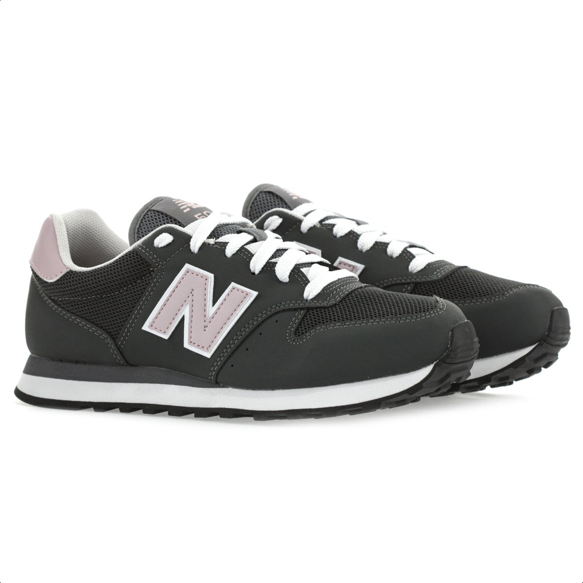 Tenis New Balance 500 V2 Grafite e Rosa - Feminino Grafite 3