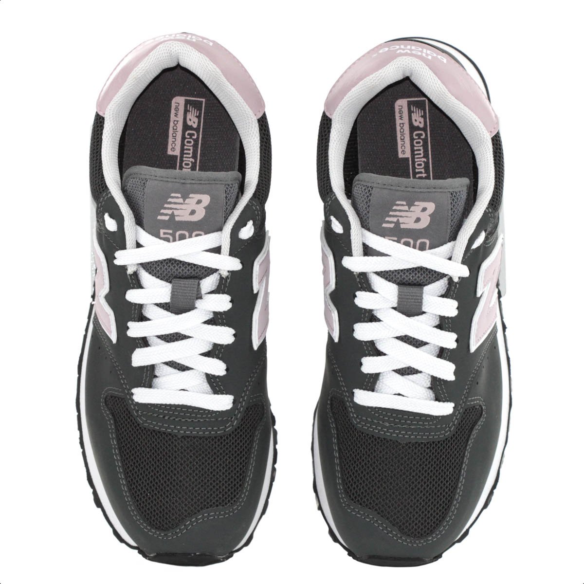 Tenis New Balance 500 V2 Grafite e Rosa - Feminino Grafite 5