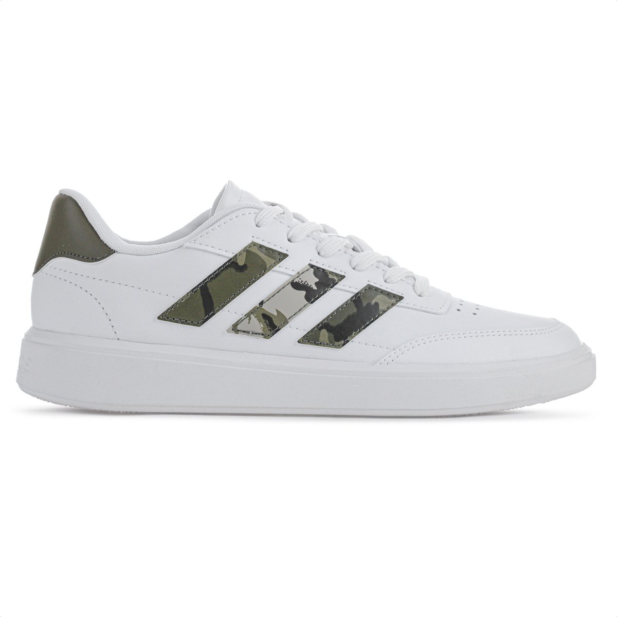 Tenis Adidas Courtblock Branco Verde Oliva e Cinza - Masculino Branco 1