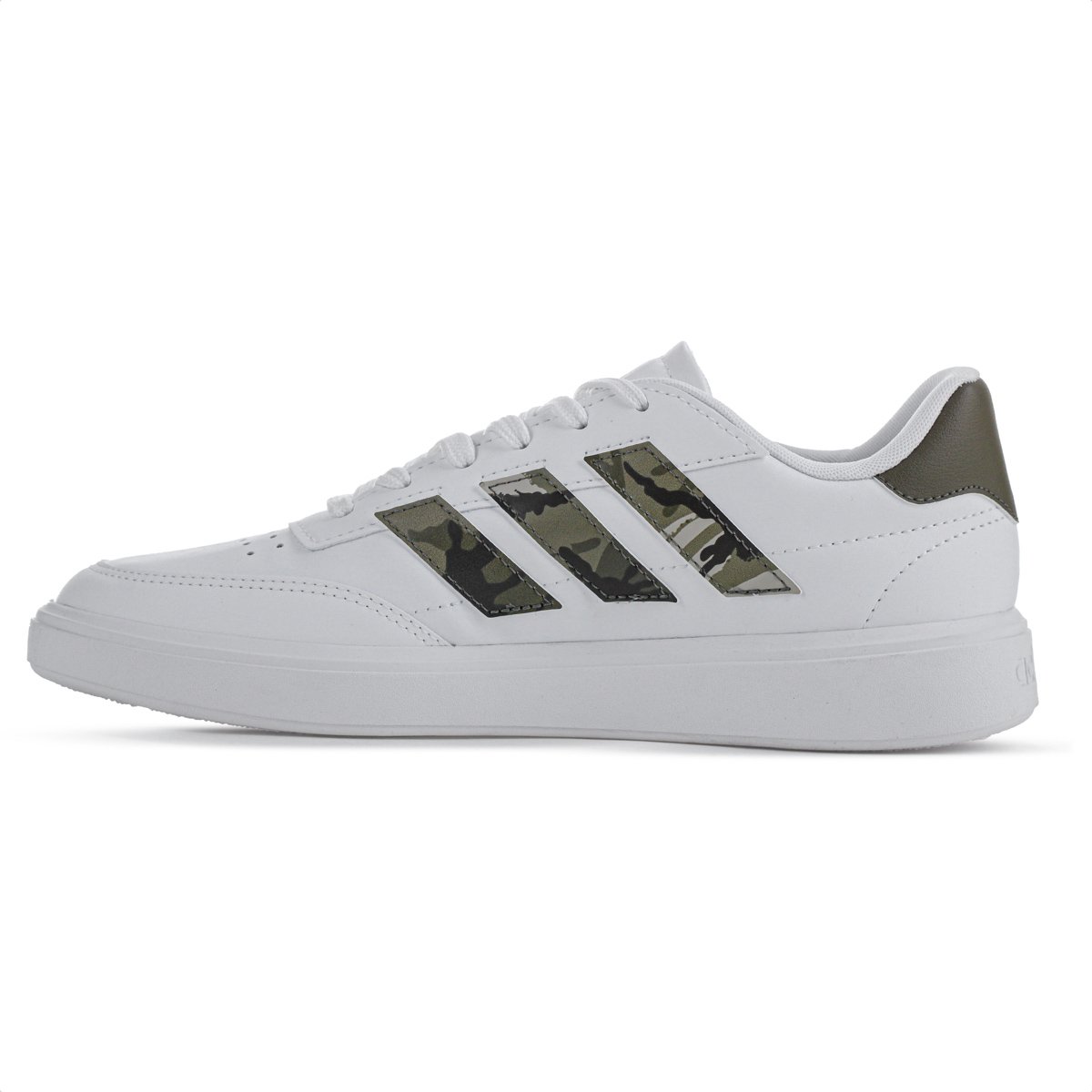 Tenis Adidas Courtblock Branco Verde Oliva e Cinza - Masculino Branco 2