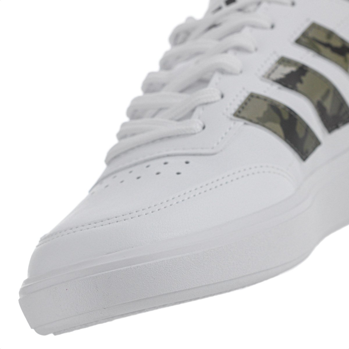 Tenis Adidas Courtblock Branco Verde Oliva e Cinza - Masculino Branco 3