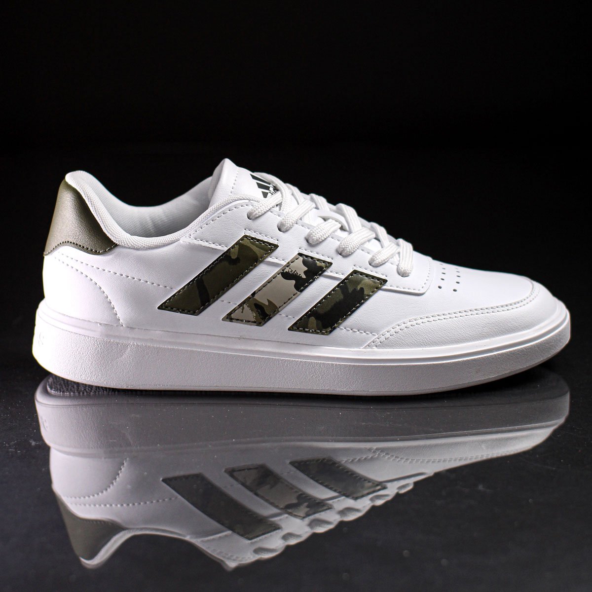 Tenis Adidas Courtblock Branco Verde Oliva e Cinza - Masculino Branco 6