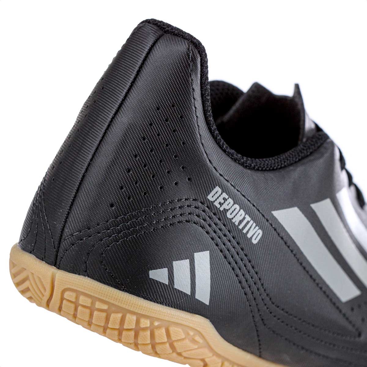 Chuteira Adidas Futsal Deportivo III Preta e Cinza  - Masculina Preto 4