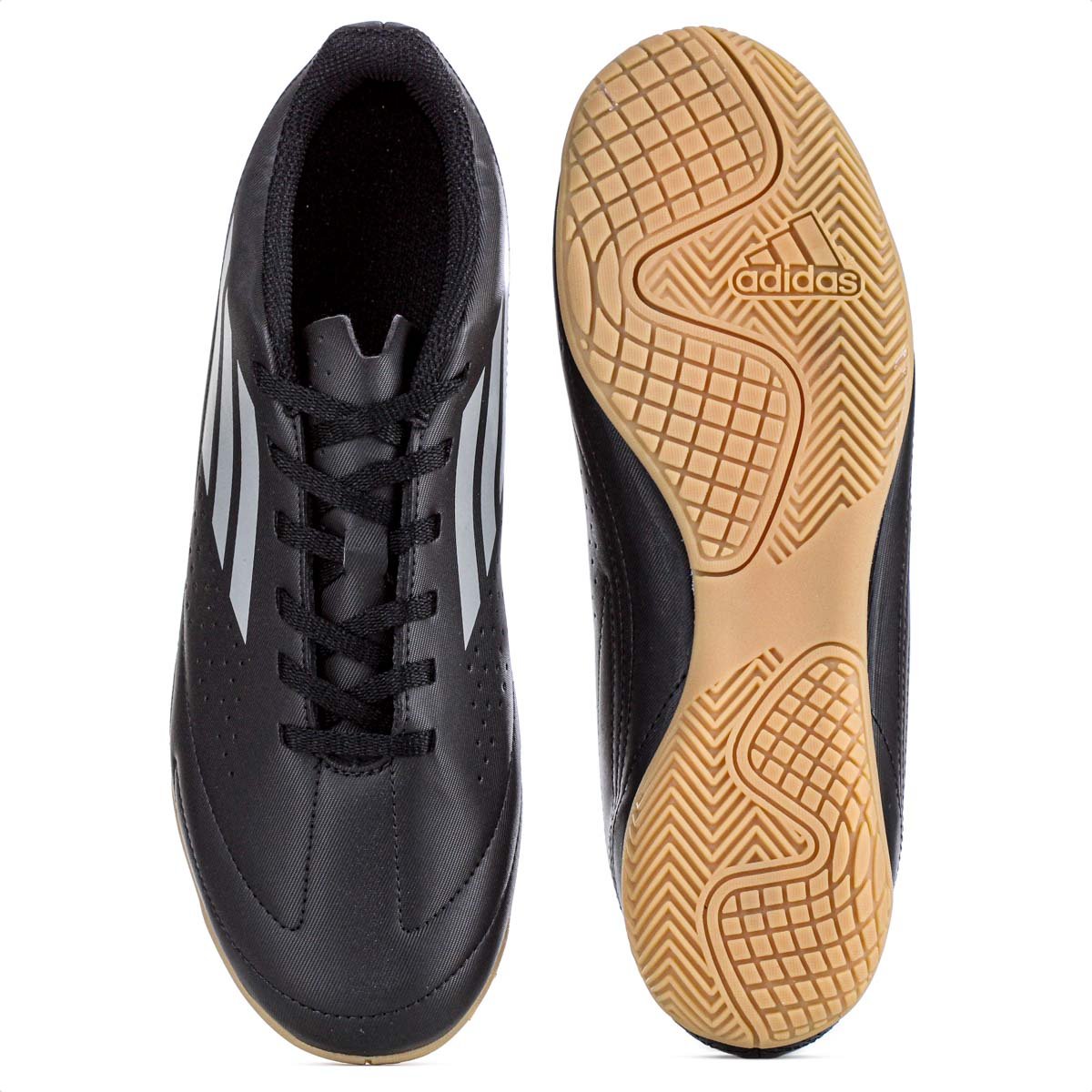 Chuteira Adidas Futsal Deportivo III Preta e Cinza  - Masculina Preto 5