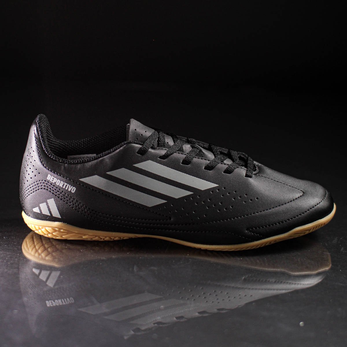 Chuteira Adidas Futsal Deportivo III Preta e Cinza  - Masculina Preto 6