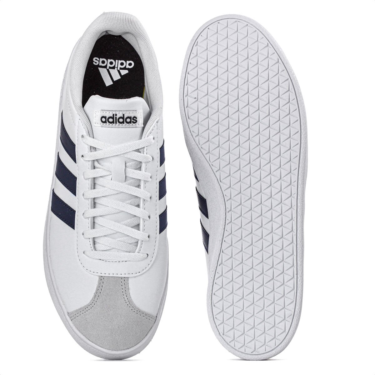 Tenis Adidas VL Court Base Branco e Marinho - Unissex Branco 5