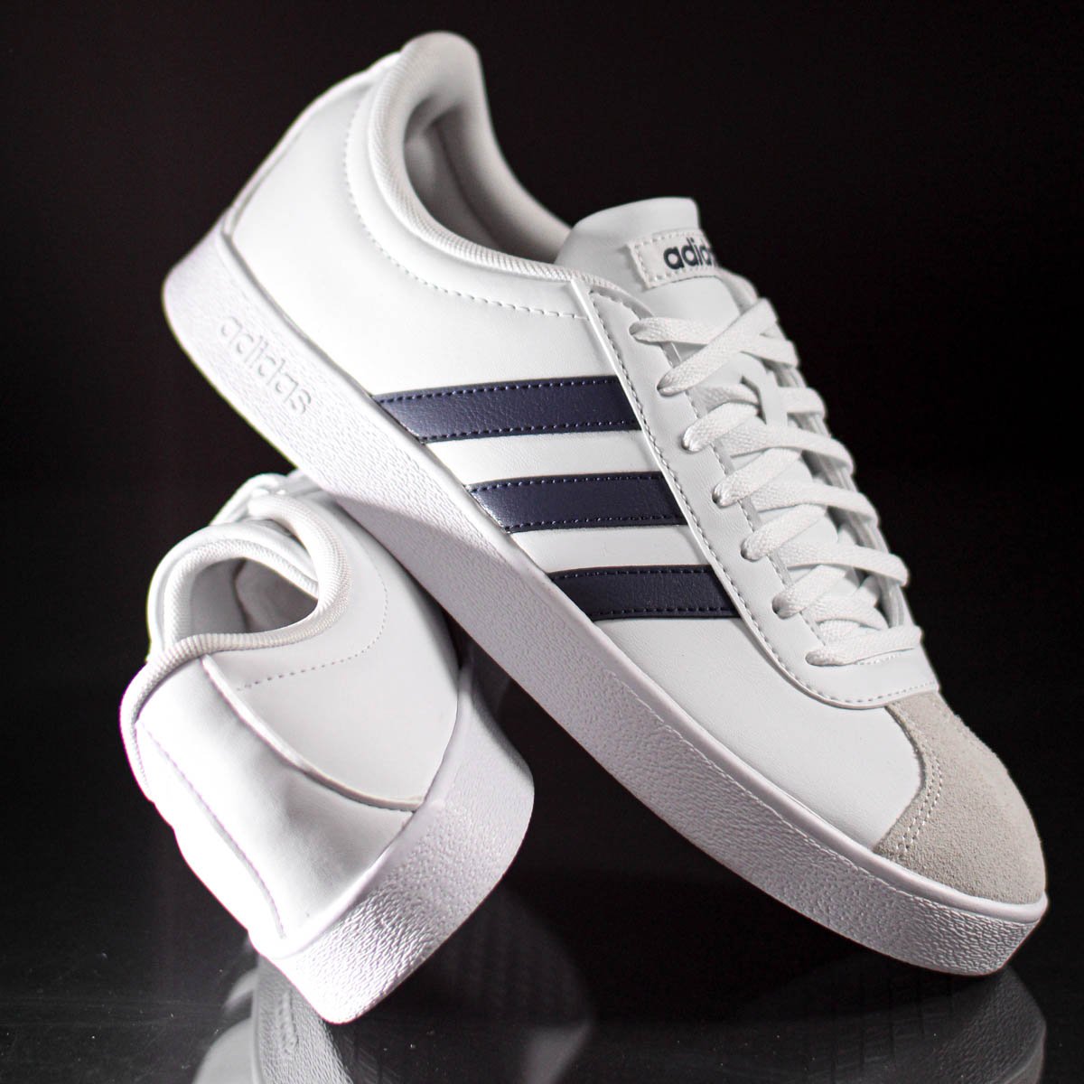 Tenis Adidas VL Court Base Branco e Marinho - Unissex Branco 7