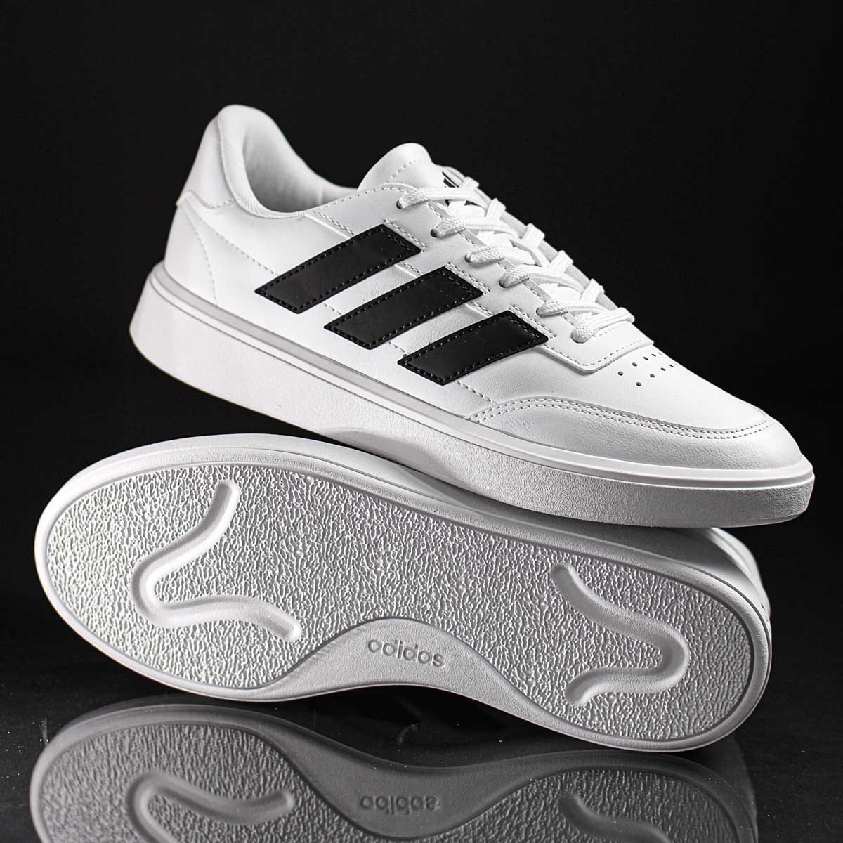 Tenis Adidas Courtblock Branco e Preto - Masculino  Branco 7