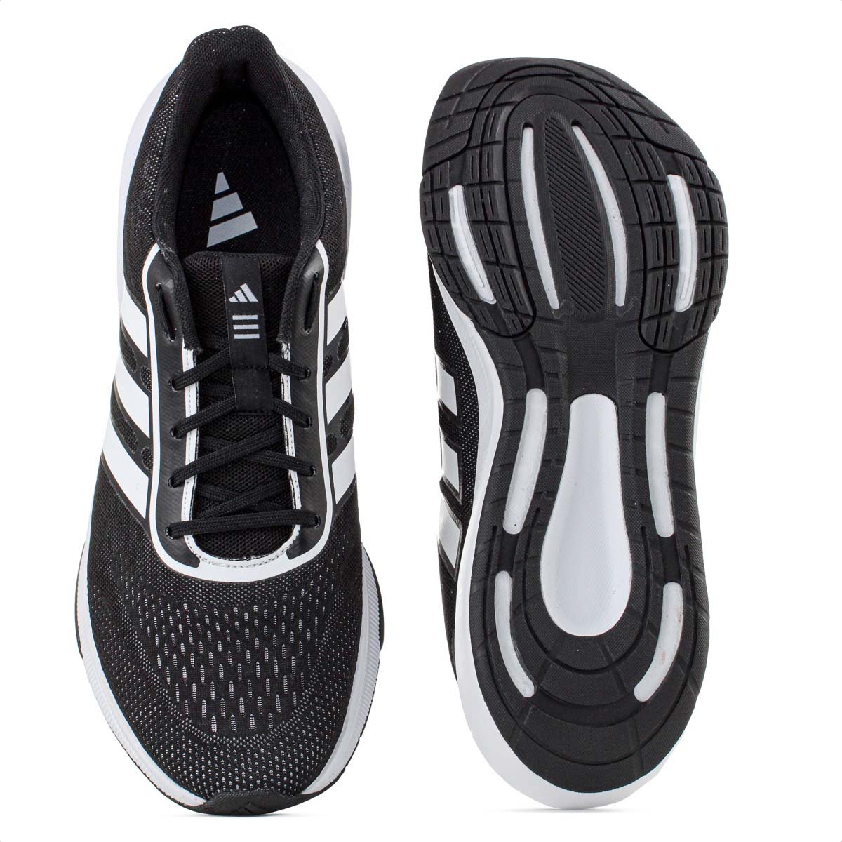 Tenis Adidas Latin Run Preto e Branco Masculino Preto