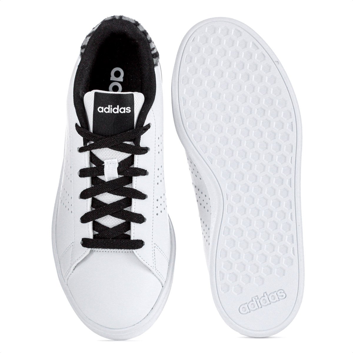 Tenis Adidas Advantage Base 2.0 Branco e Preto - Feminino Branco 5
