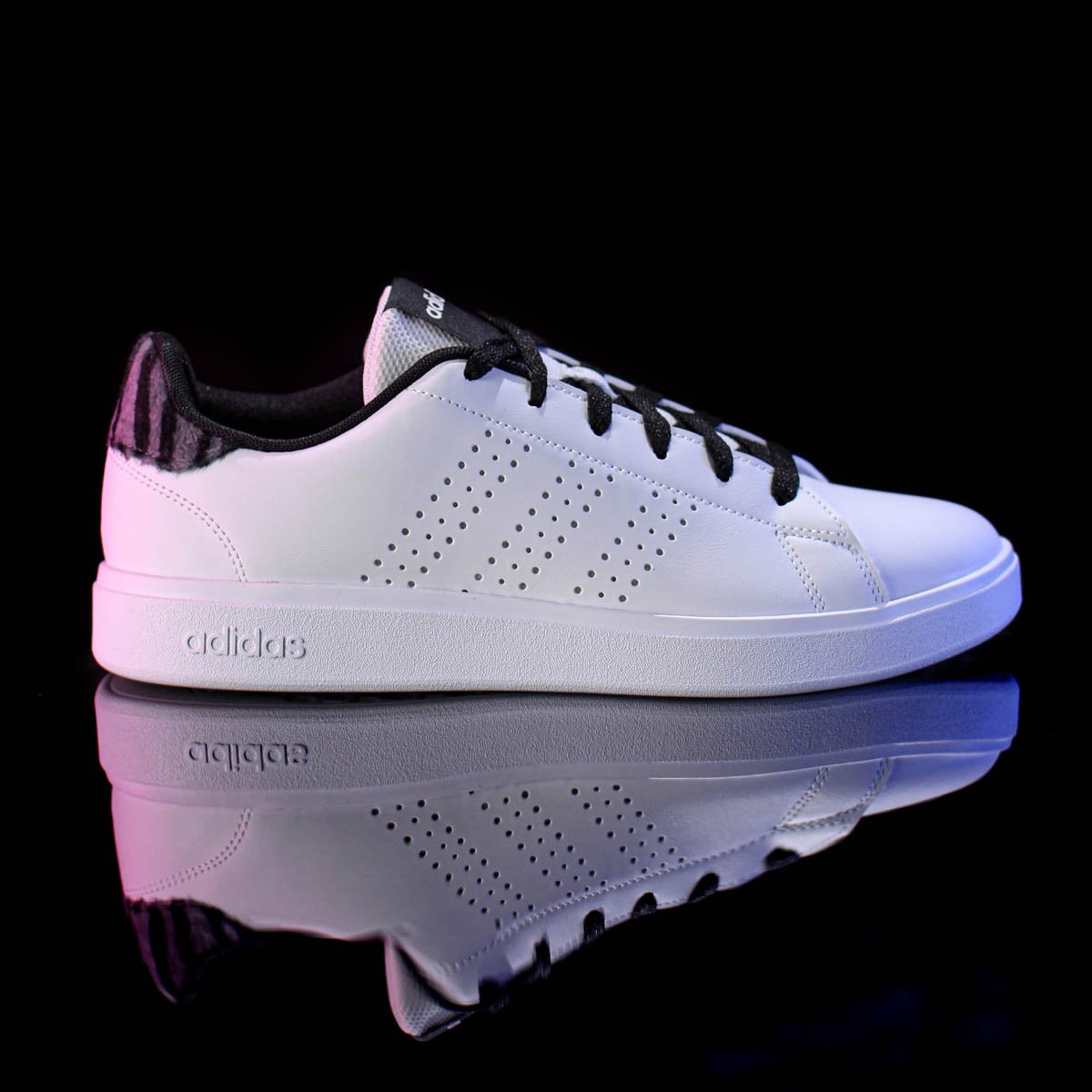 Tenis Adidas Advantage Base 2.0 Branco e Preto - Feminino Branco 6
