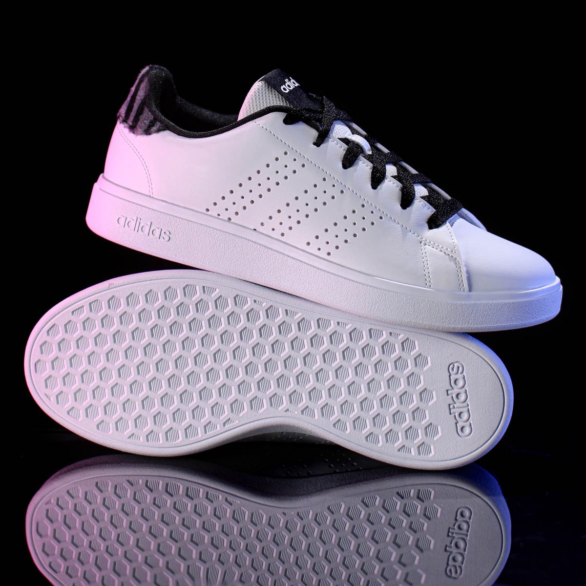 Tenis Adidas Advantage Base 2.0 Branco e Preto - Feminino Branco 8
