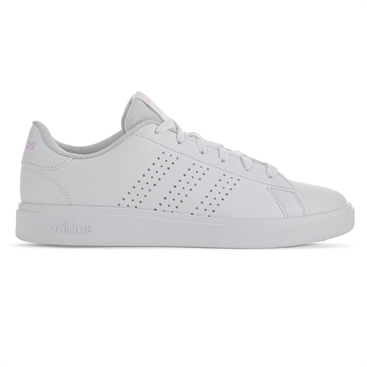 Tenis Adidas Advantage Base 2.0 Branco e Rosa - Feminino Branco