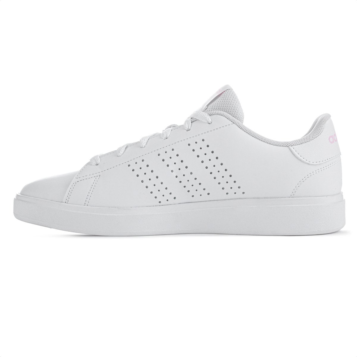 Tenis Adidas Advantage Base 2.0 Branco e Rosa - Feminino Branco 2