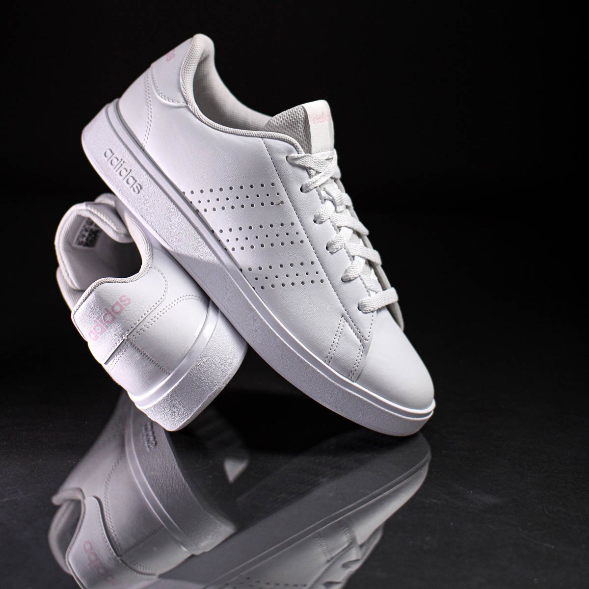 Tenis Adidas Advantage Base 2.0 Branco e Rosa - Feminino Branco 6