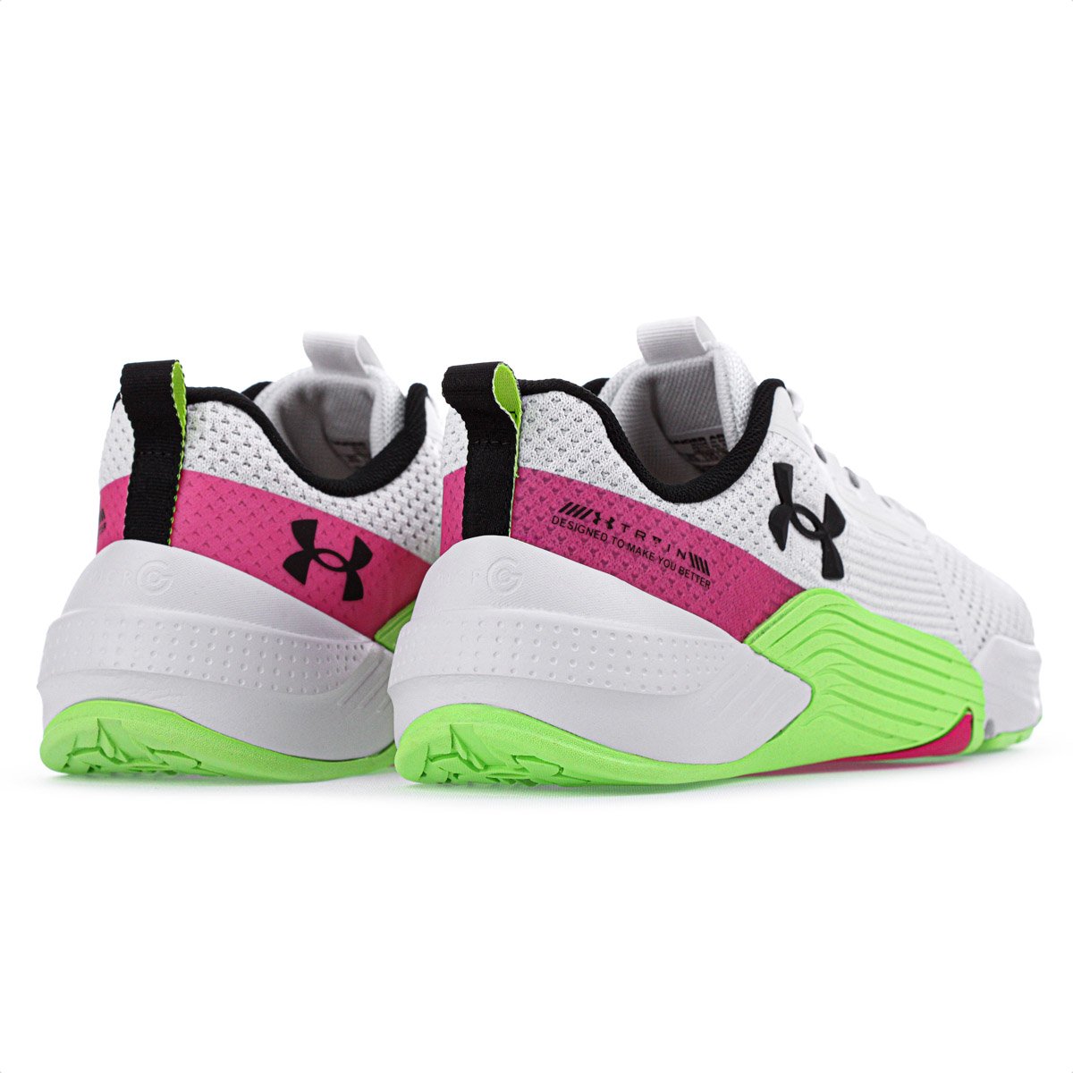 Tenis Under Armour Tribase Reps 2 Branco Rosa e Verde - Unissex Branco 4