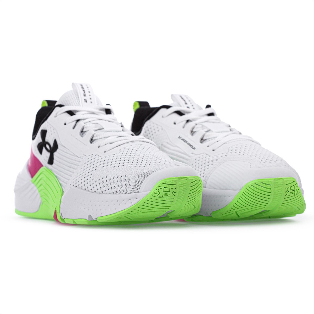 Tenis Under Armour Tribase Reps 2 Branco Rosa e Verde - Unissex Branco 3