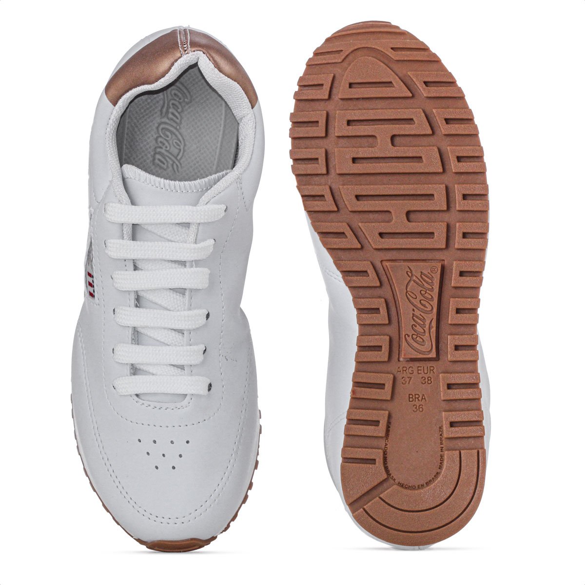 Tenis Coca Cola Sport Style Branco e Cobre - Masculino Branco 5