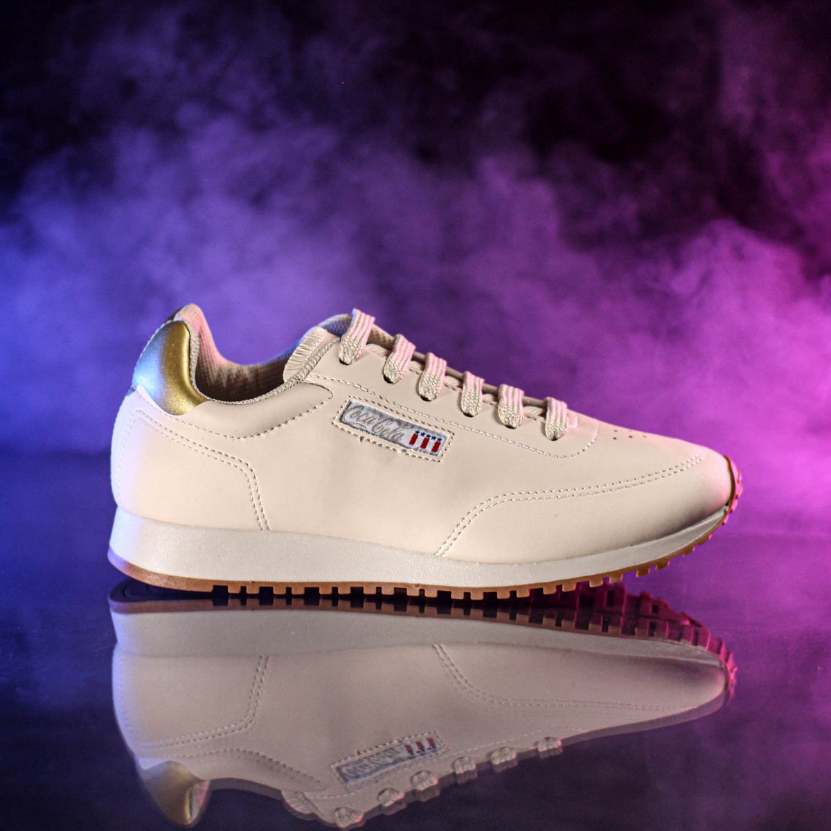 Tenis Coca Cola Sport Style Off White e Dourado - Masculino Bege 6