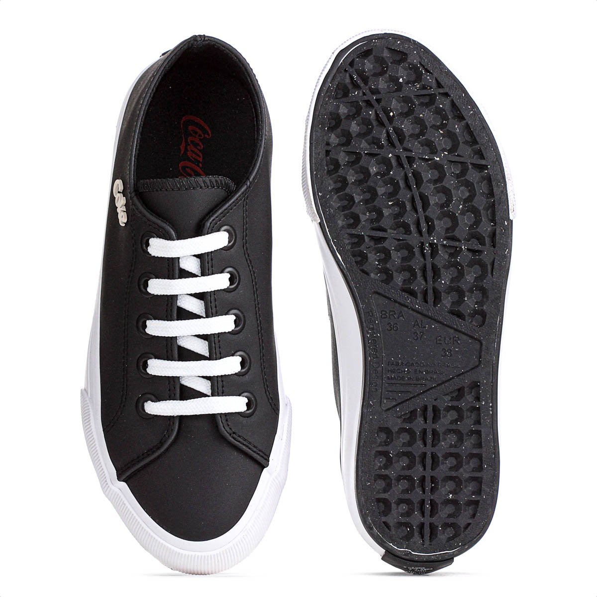 Tenis Coca Cola Sandy Town Preto e Branco - Feminino Preto 5