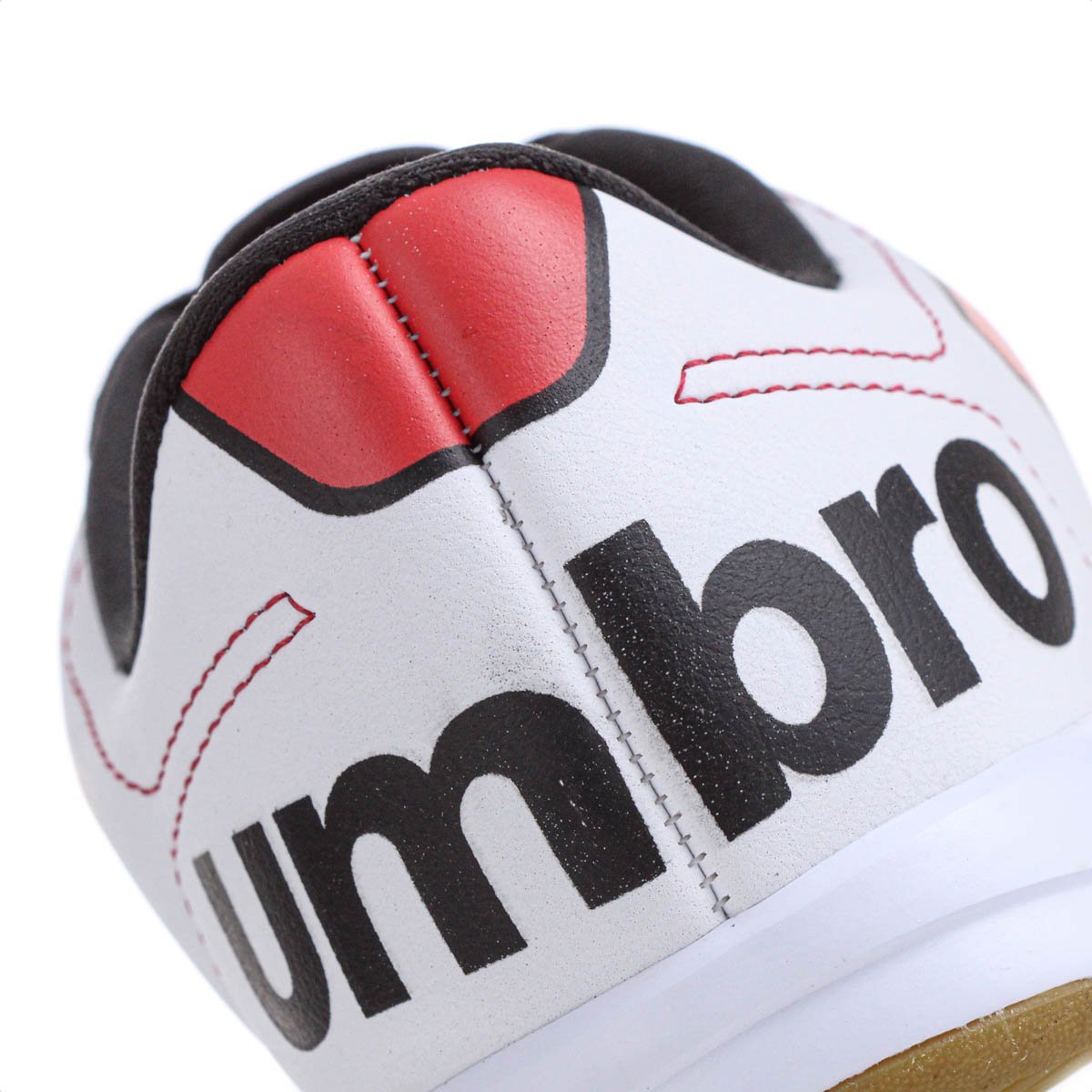 Chuteira Umbro Futsal Class + Branco Vermelho e Preto - Masculino Branco 5