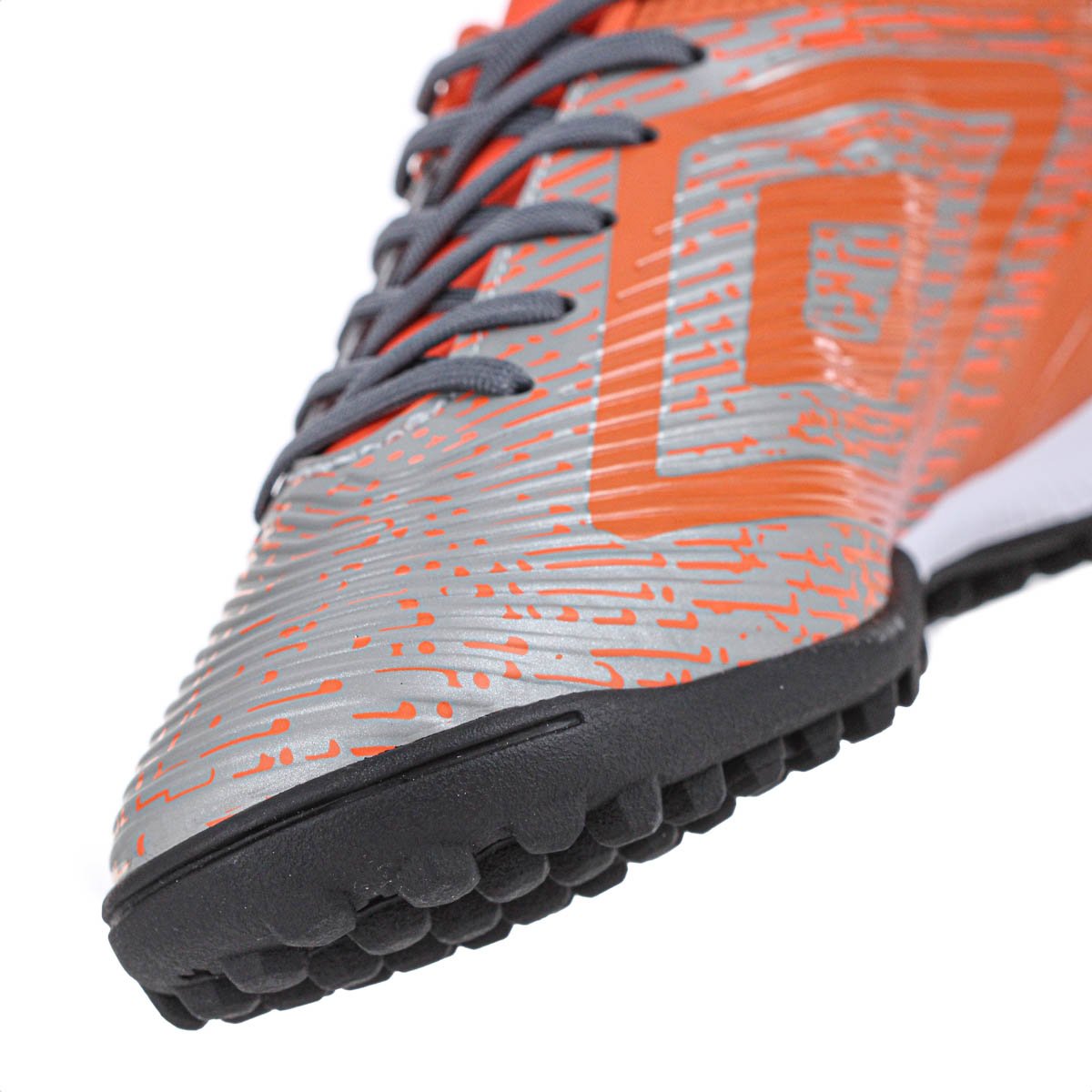 Chuteira Umbro Society Gravity Cinza e Laranja - Masculino Laranja 3