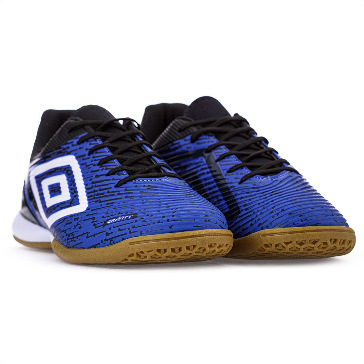 Chuteira Umbro Futsal Gravity Royal Preto e Branco - Masculino Azul 3