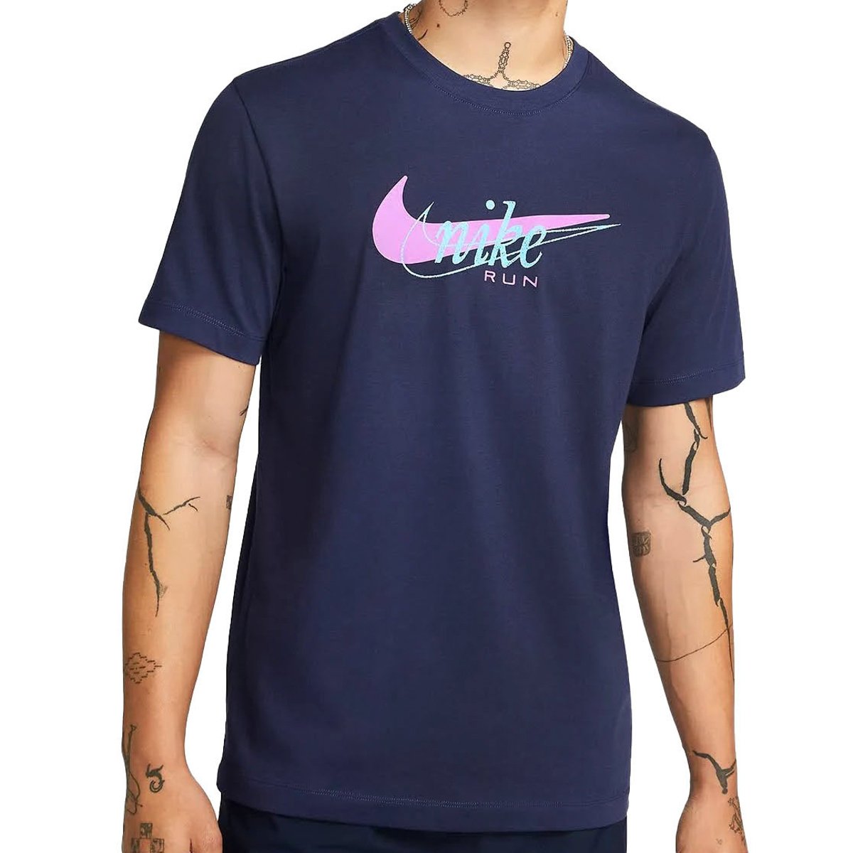 Camiseta Nike Dri-Fit Tee Heritage Marinho- Masculina Azul Marinho 5