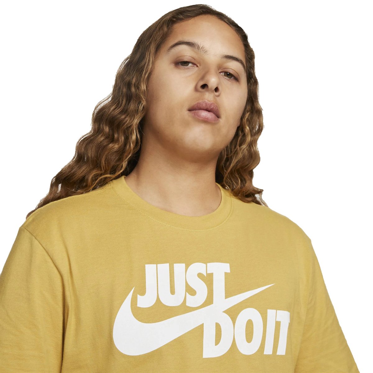Camiseta Nike Tee Just Do It Swsh Marrom - Feminina Caramelo 3