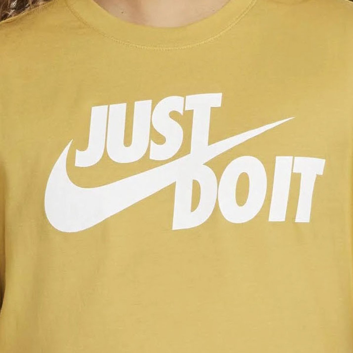 Camiseta Nike Tee Just Do It Swsh Marrom - Feminina Caramelo 4