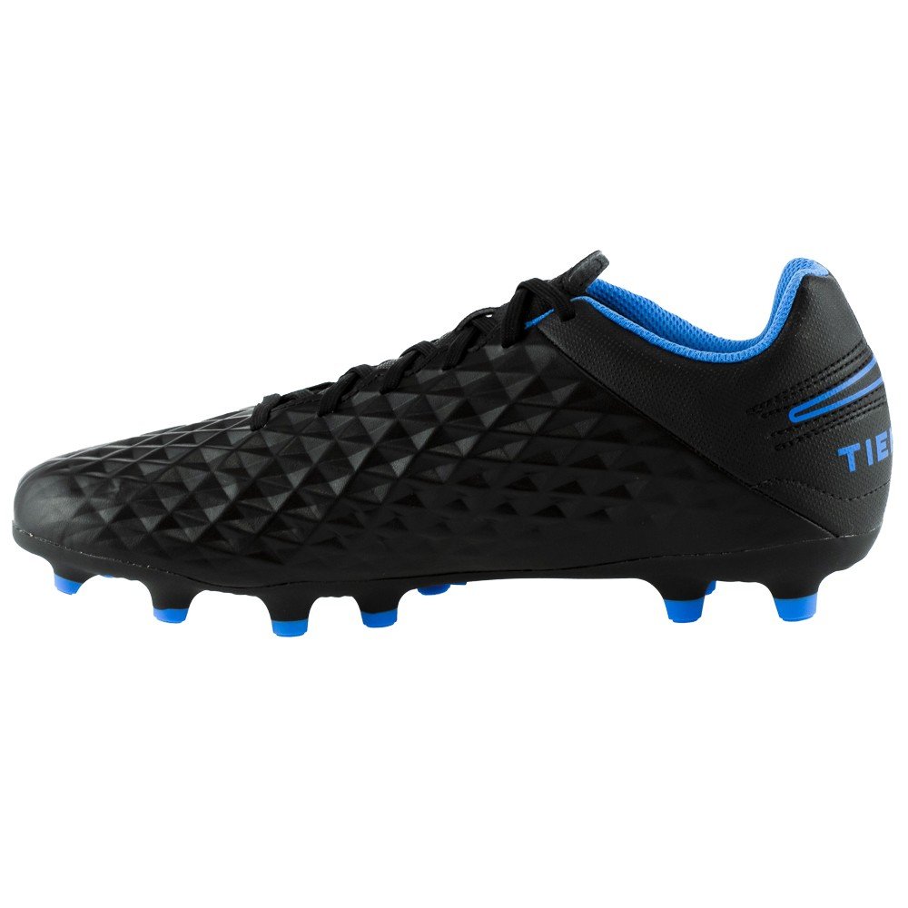 Chuteira Nike Campo Tiempo Legend 8 Club Preto e Azul - Masculina