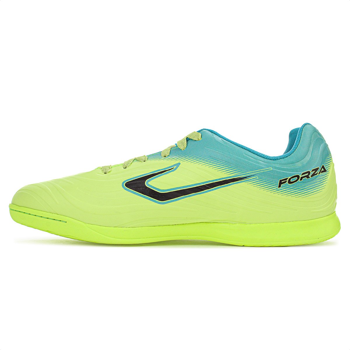Chuteira Topper Futsal Forza III Verde Azul e Preto - Masculino Verde 2