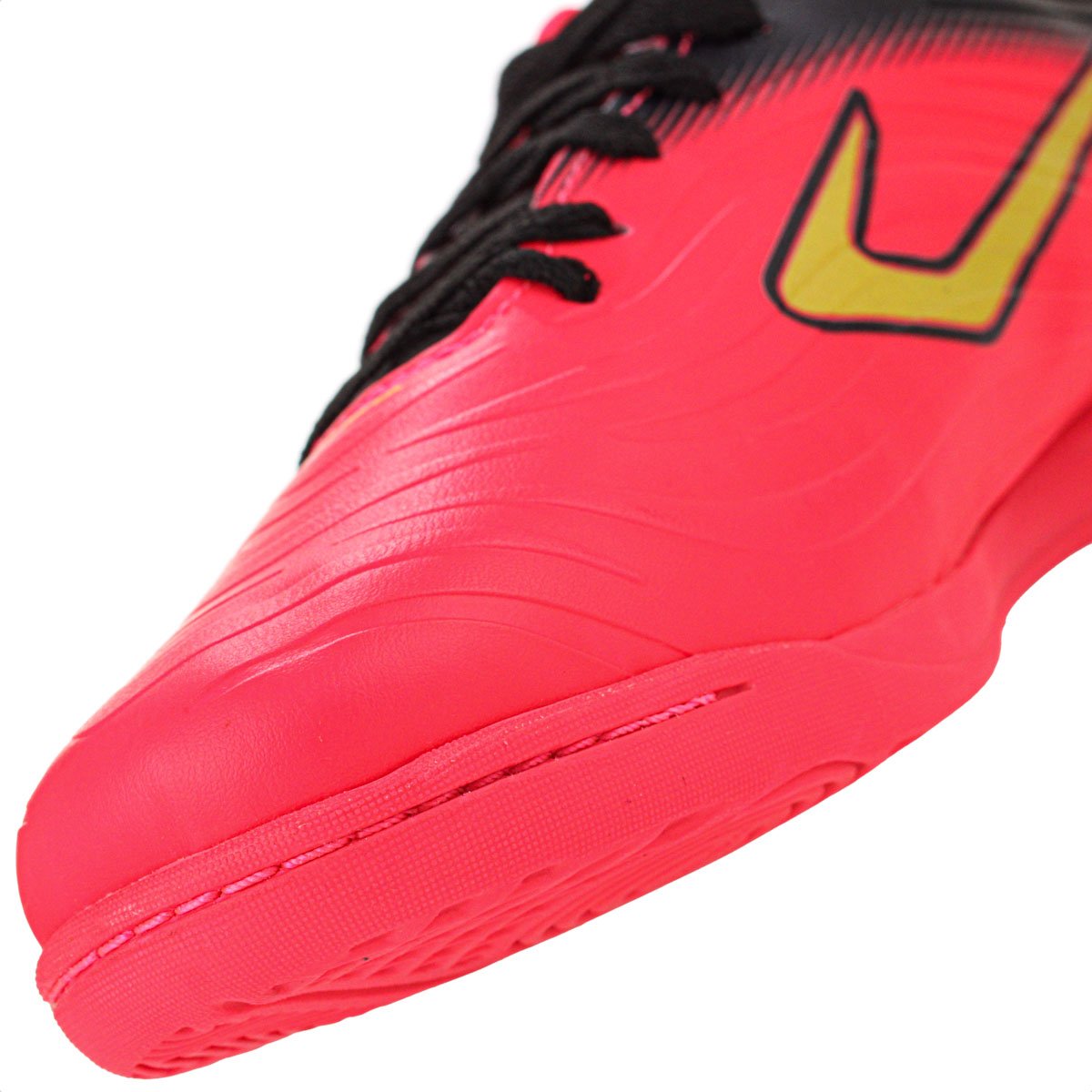 Chuteira Topper Futsal Forza III Rosa Preto e Amarelo - Masculino Rosa 3