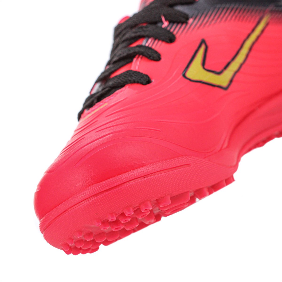 Chuteira Topper Society Forza III Rosa Preto e Amarelo - Infantil Rosa 3