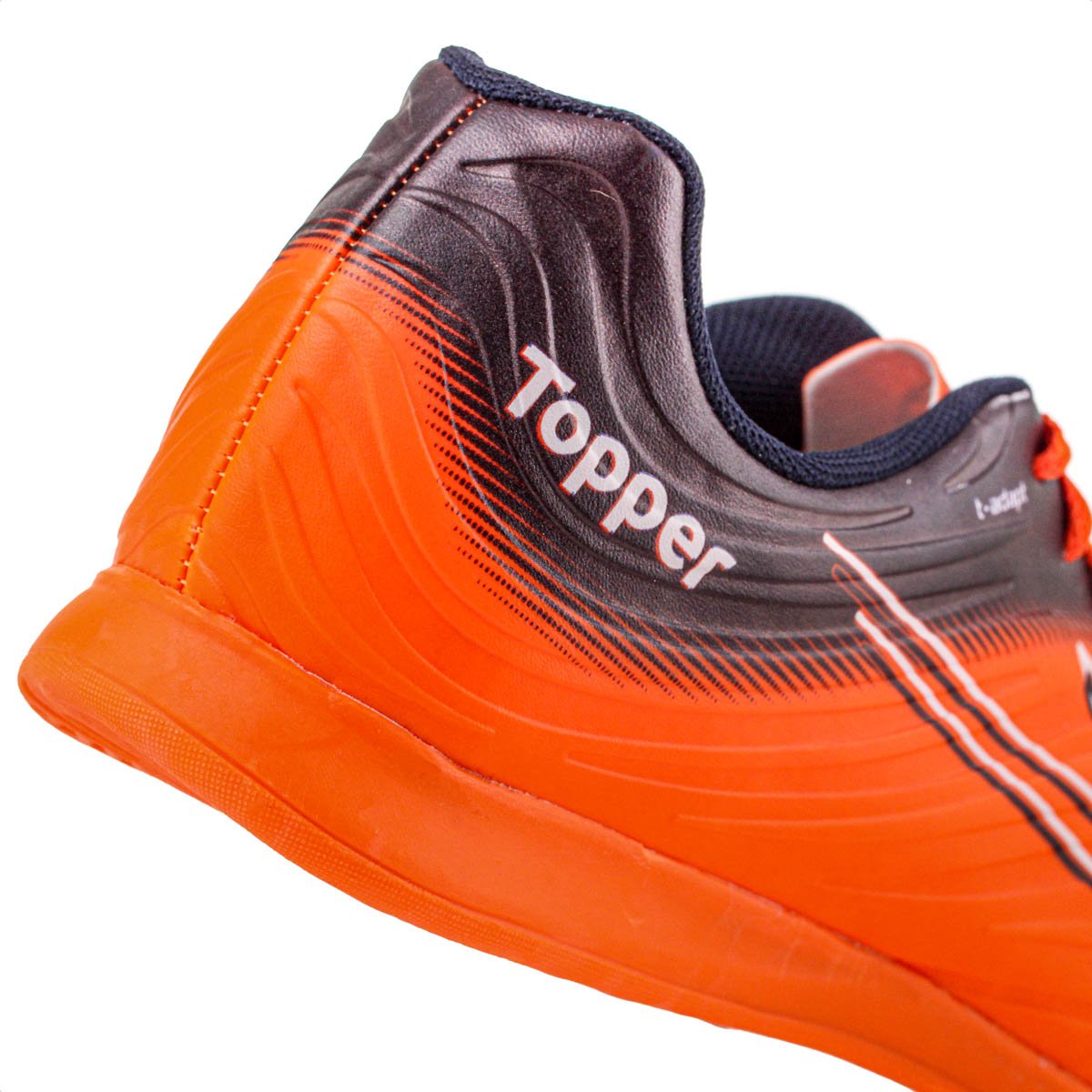 Chuteira Topper Futsal Forza III Laranja e Azul Marinho - Masculino Laranja 4