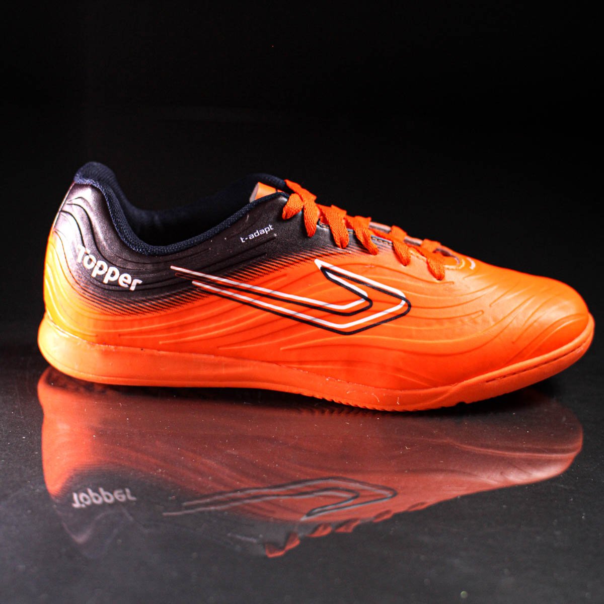 Chuteira Topper Futsal Forza III Laranja e Azul Marinho - Masculino Laranja 6