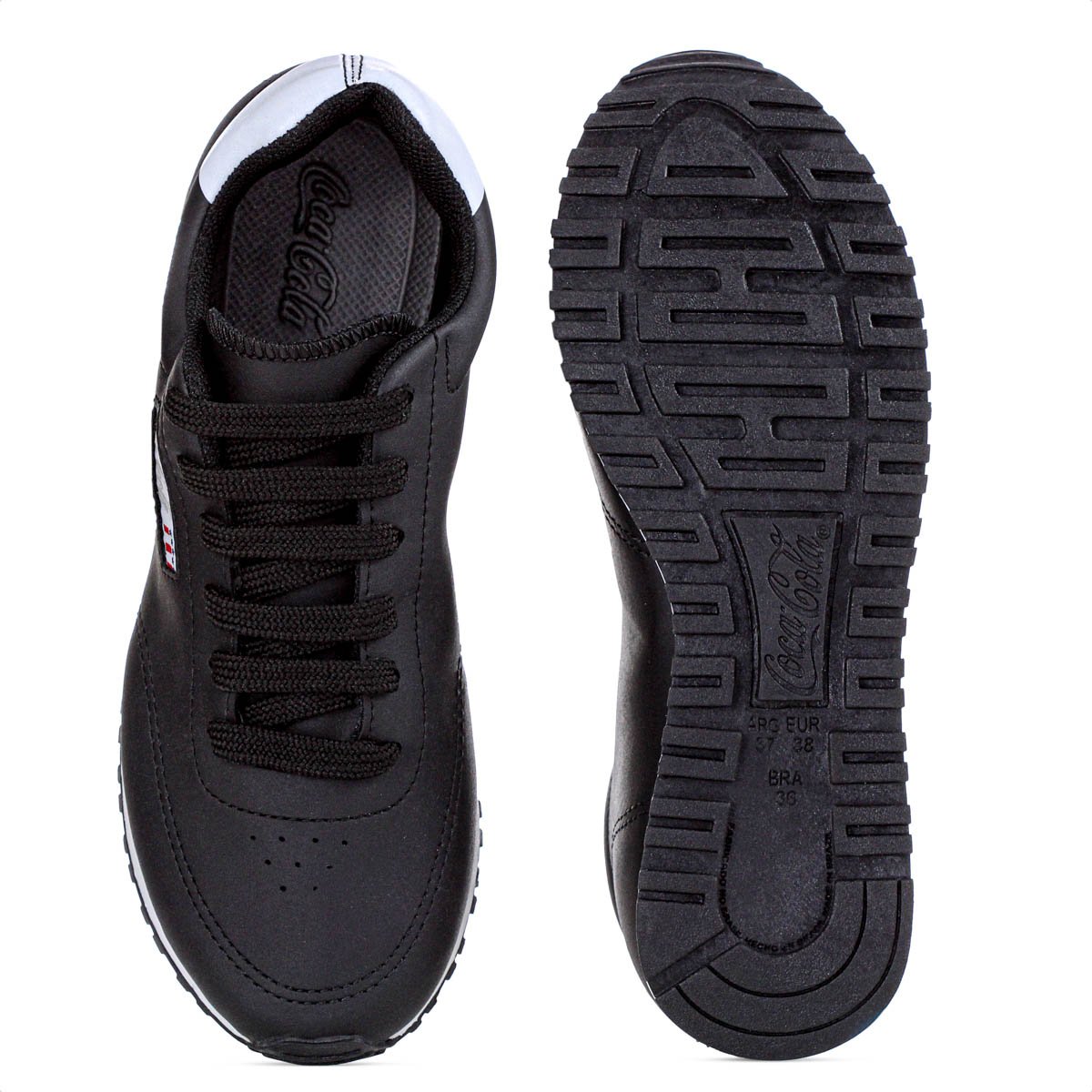 Tenis Coca Cola Sport Style Preto e Branco - Feminino Preto 5